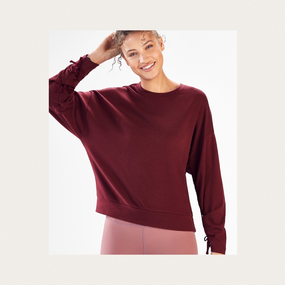 Fabletics Sadie Scrunched Sleeve Pullover
